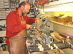 Chris McNeilly at his lathe